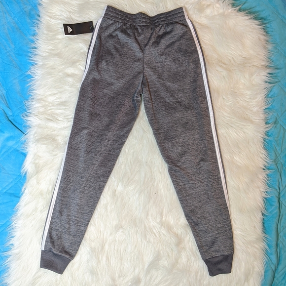 NWT Adidas Sweatpants Boys 10-12 Grey - Picture 3 of 11